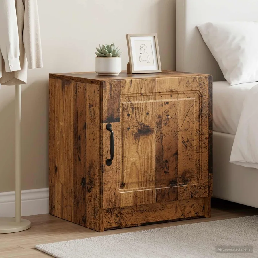 Cabinet de chevet 2 pcs Bois ancien 43 x 34,5 x 47 cm