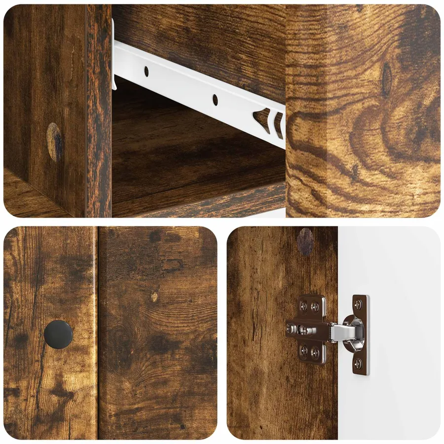 Buffet Chêne fumé 66 x 34,5 x 90 cm Bois d'ingénierie - 9