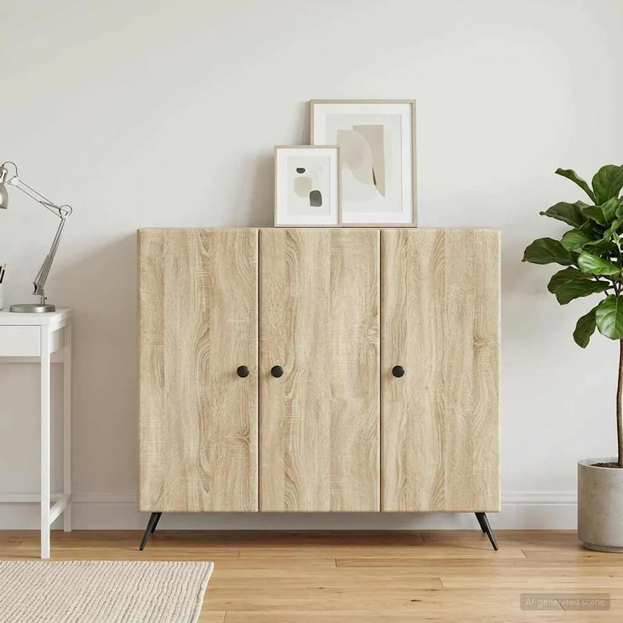 Buffet Chêne Sonoma 89 x 34,5 x 80 cm Bois d'ingénierie