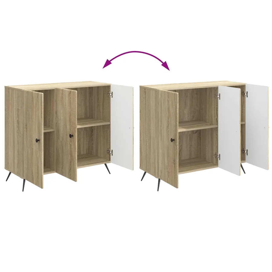 Buffet Chêne Sonoma 89 x 34,5 x 80 cm Bois d'ingénierie - 11