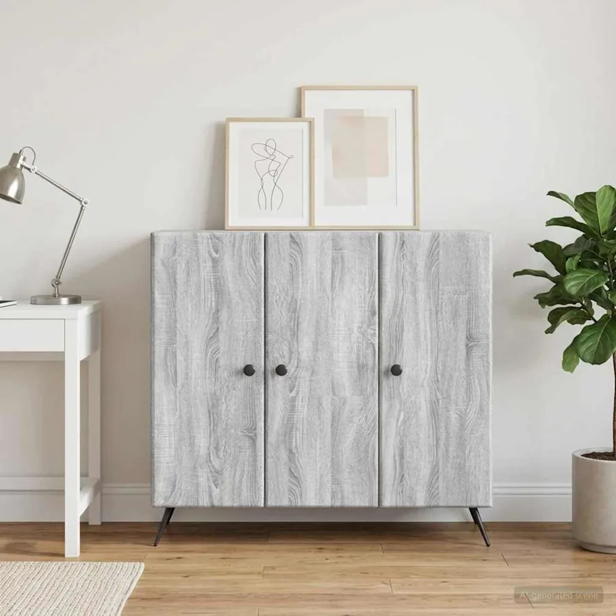 Buffet Sonoma gris 89 x 34,5 x 80 cm Bois d'ingénierie