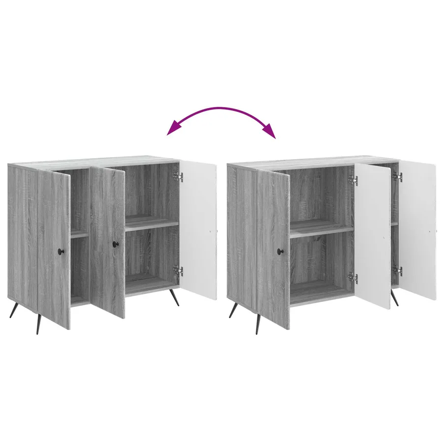 Buffet Sonoma gris 89 x 34,5 x 80 cm Bois d'ingénierie - 11