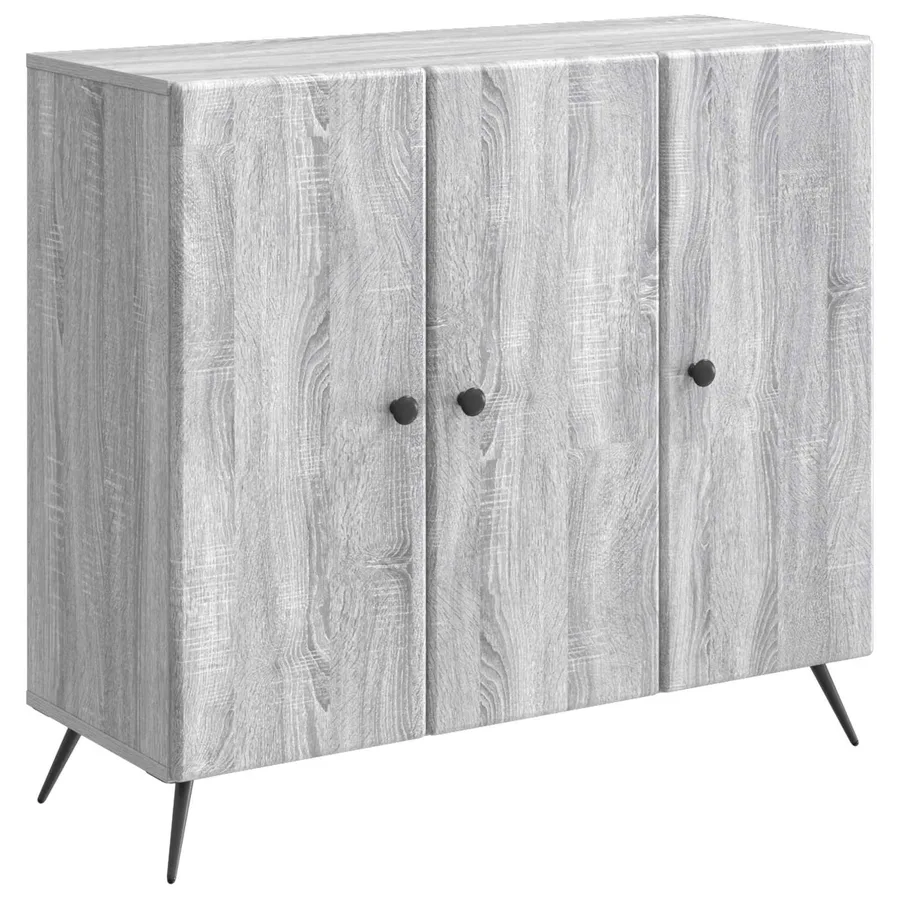 Buffet Sonoma gris 89 x 34,5 x 80 cm Bois d'ingénierie - 2