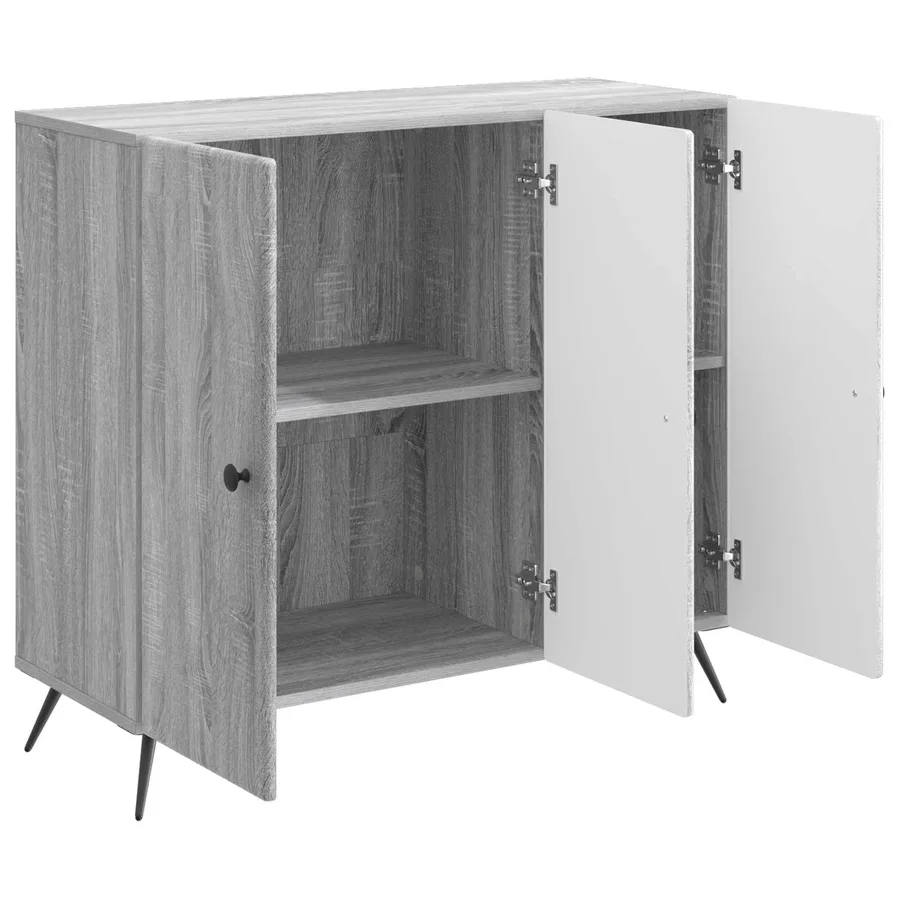 Buffet Sonoma gris 89 x 34,5 x 80 cm Bois d'ingénierie - 5