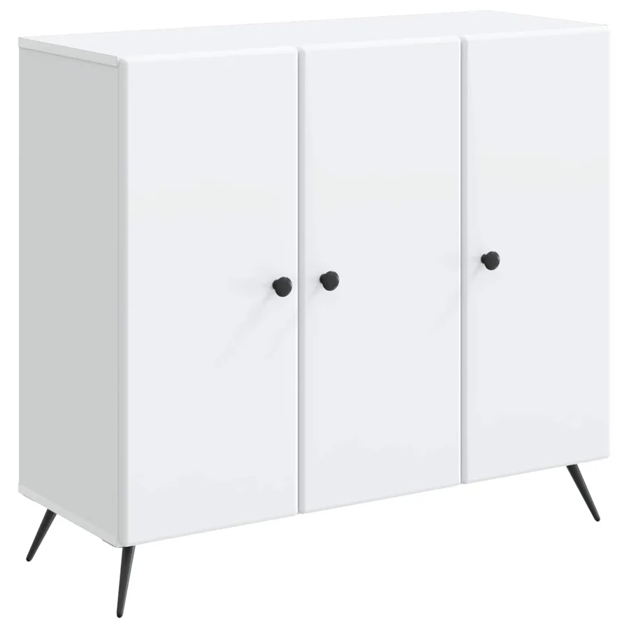 Buffet Blanc 89 x 34,5 x 80 cm Bois d'ingénierie - 2