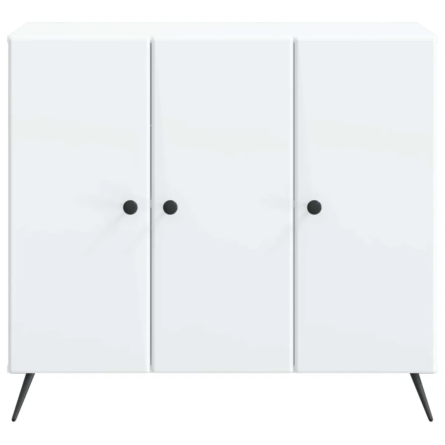 Buffet Blanc 89 x 34,5 x 80 cm Bois d'ingénierie - 6
