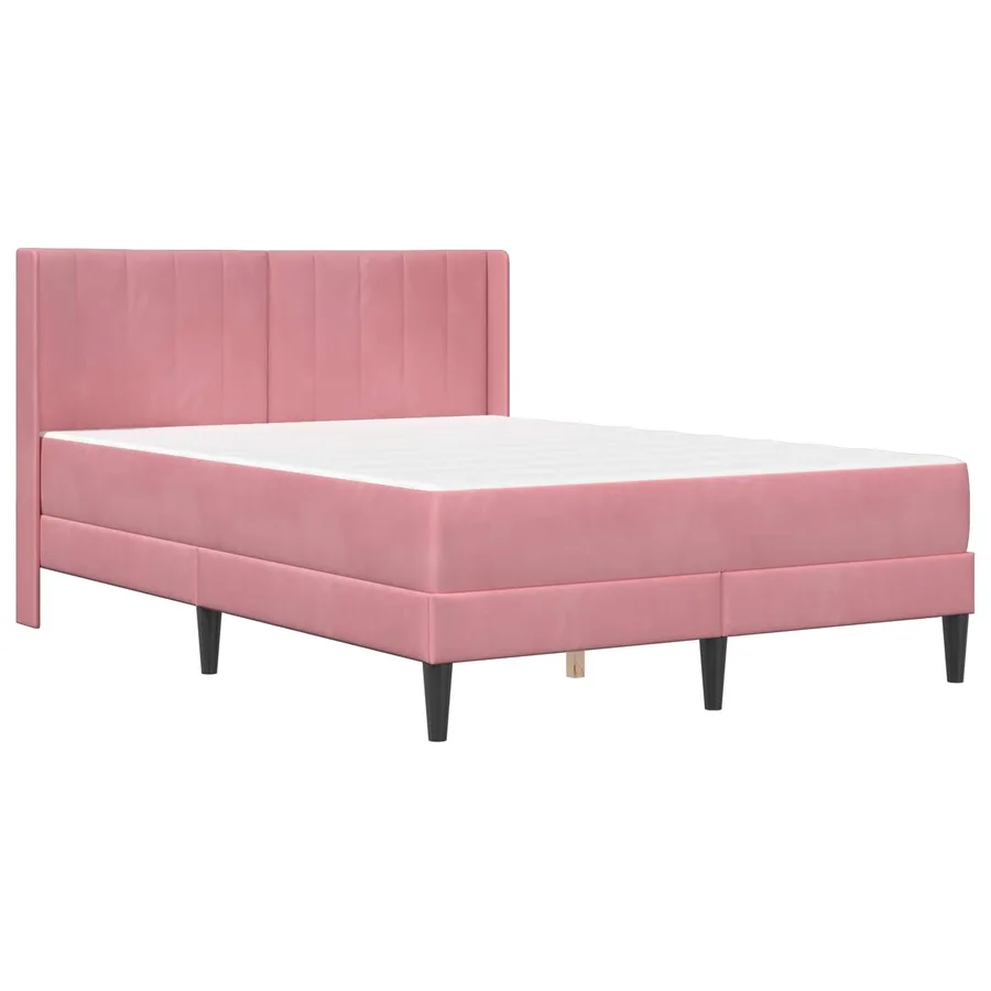 Cadre de lit avec matelas Rose 120 x 200 cm Velours - 3