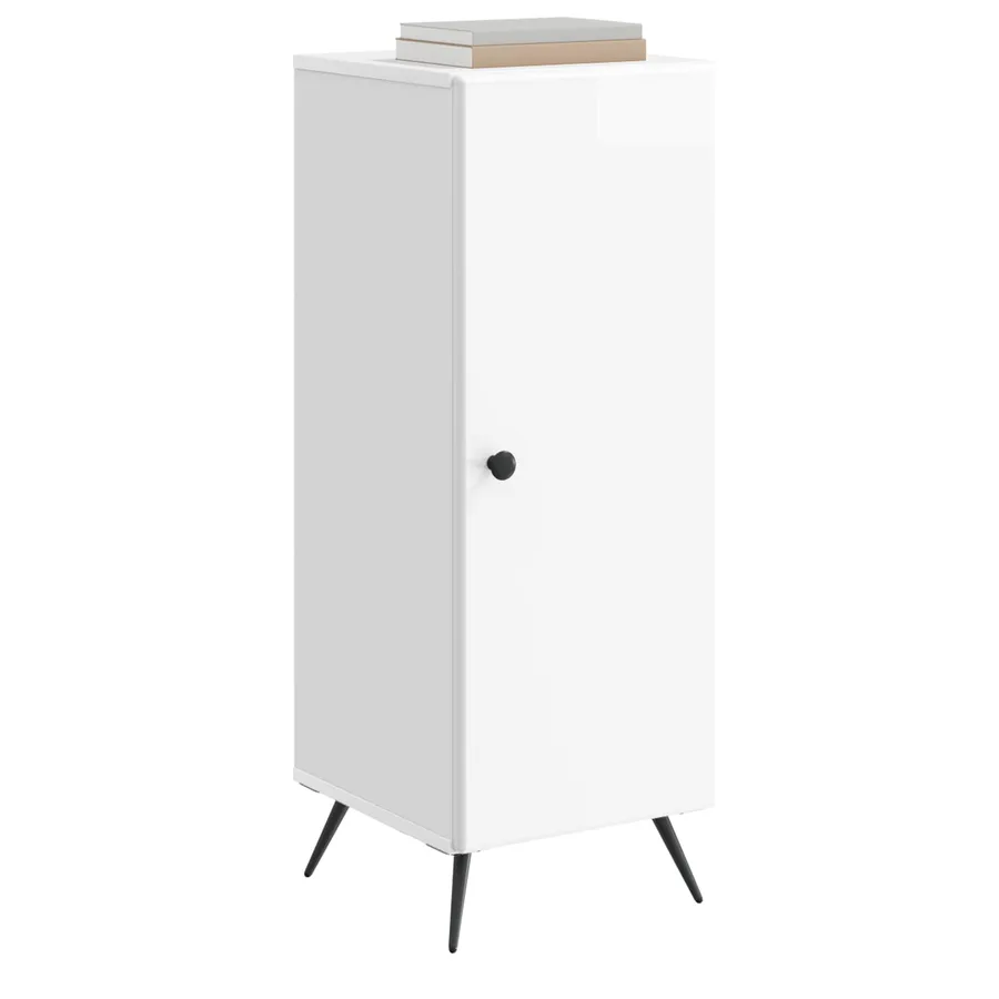 Buffet Blanc brillant 33 x 34,5 x 90 cm Bois d'ingénierie - 3