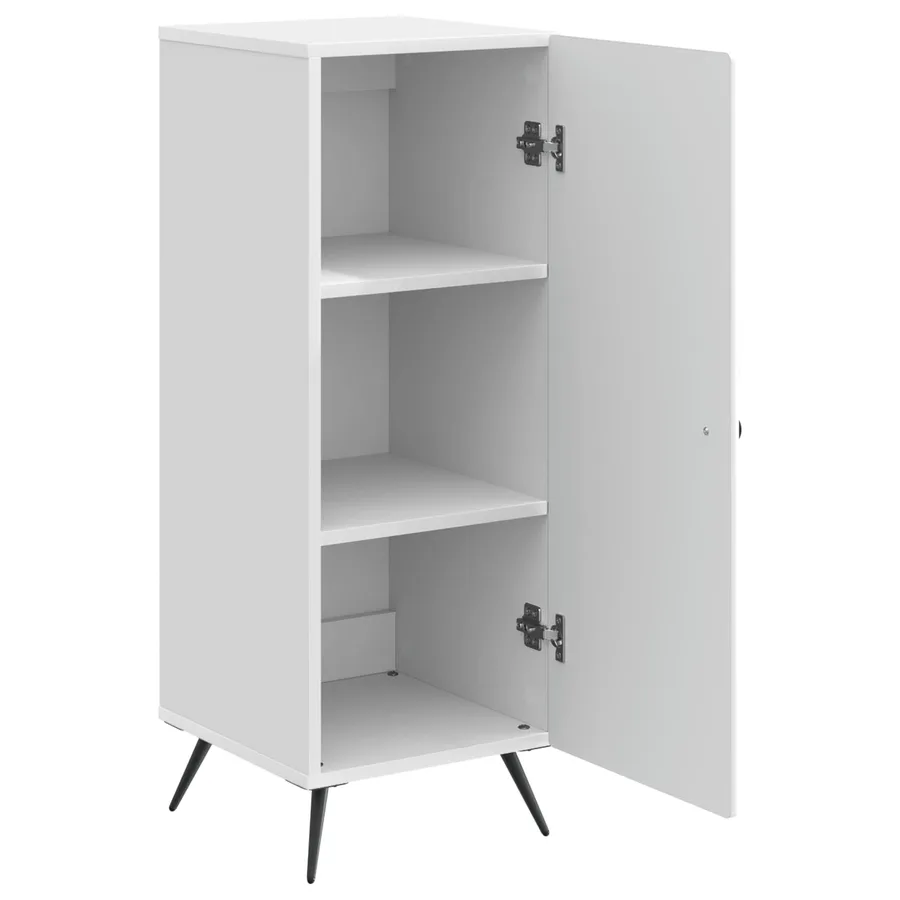Buffet Blanc brillant 33 x 34,5 x 90 cm Bois d'ingénierie - 5