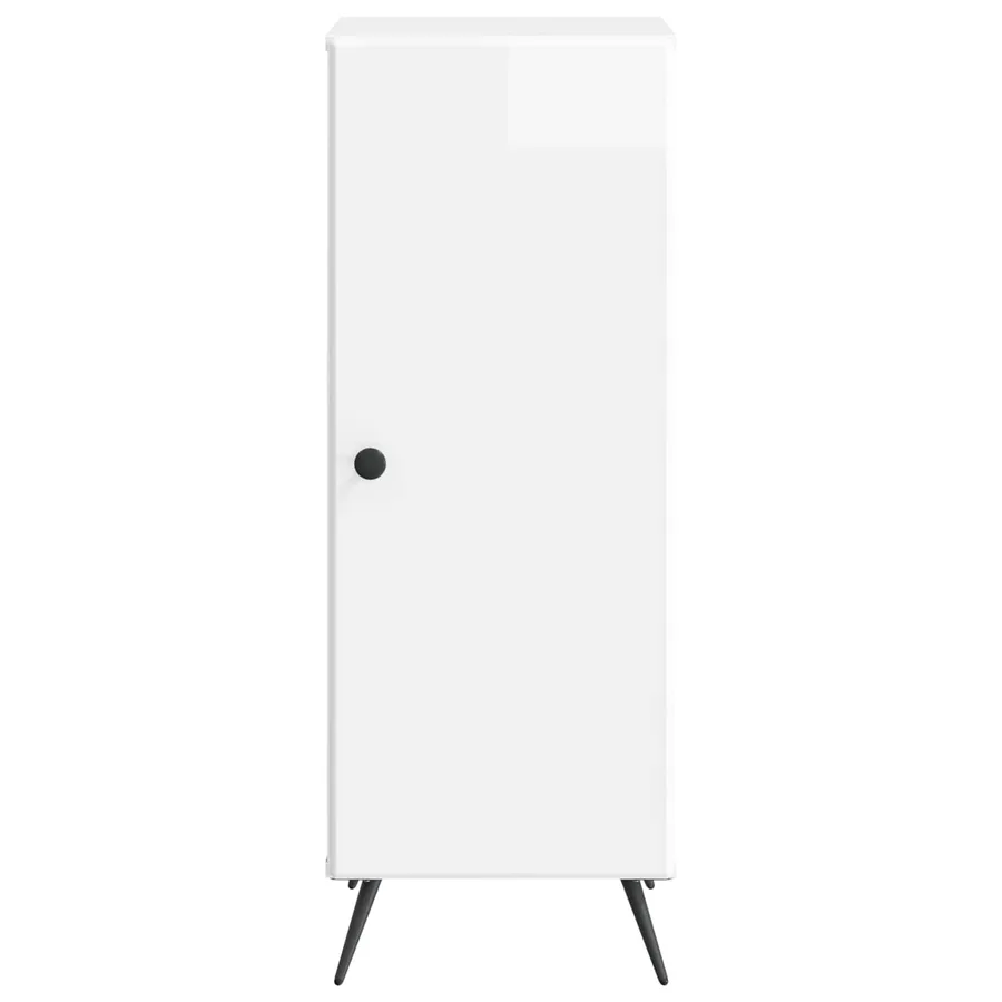 Buffet Blanc brillant 33 x 34,5 x 90 cm Bois d'ingénierie - 6
