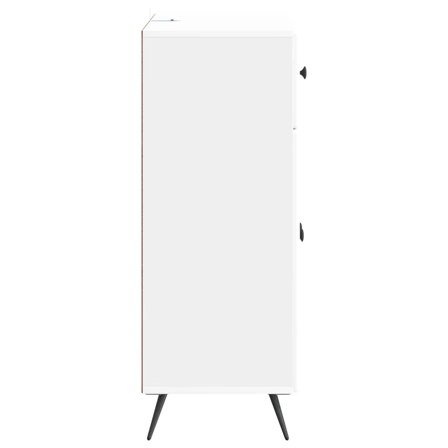 Buffet Blanc brillant 66 x 34,5 x 90 cm Bois d'ingénierie - 7