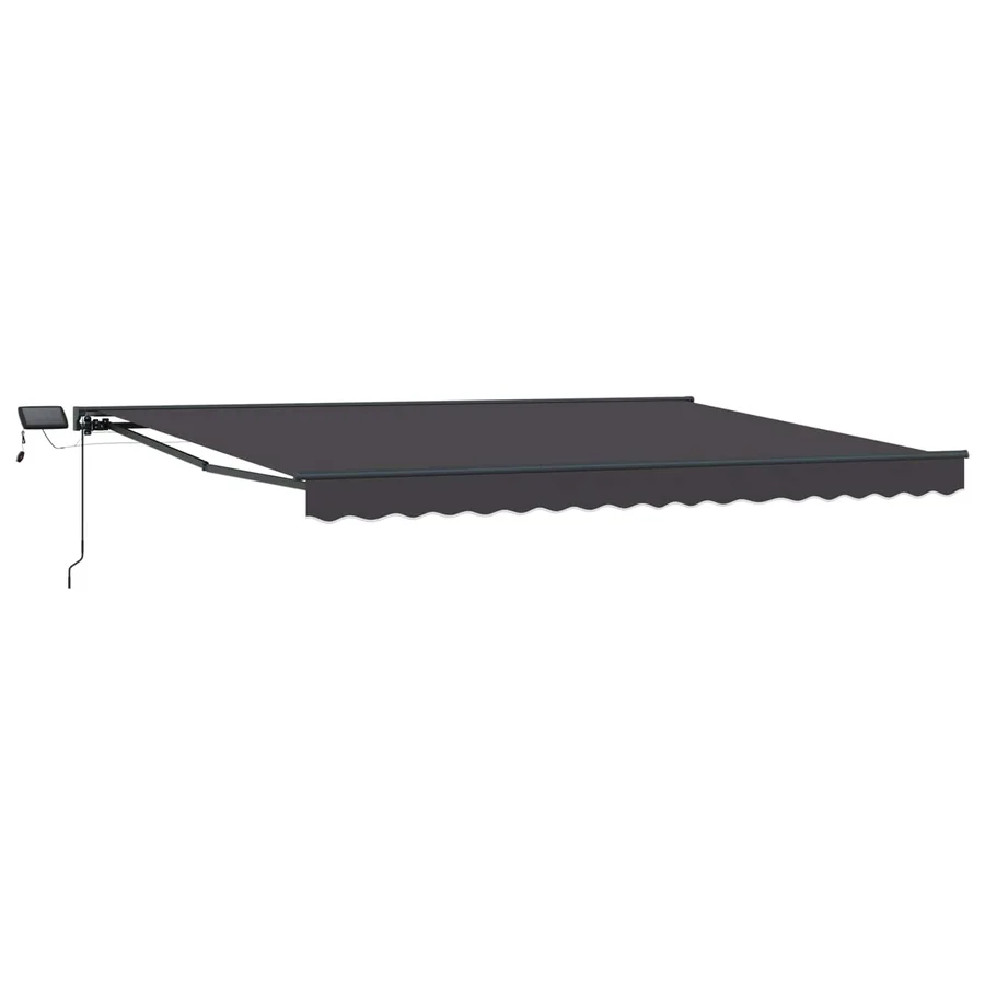 Cadre de store manuel avec LEDs Anthracite 4 x 2 m - 2