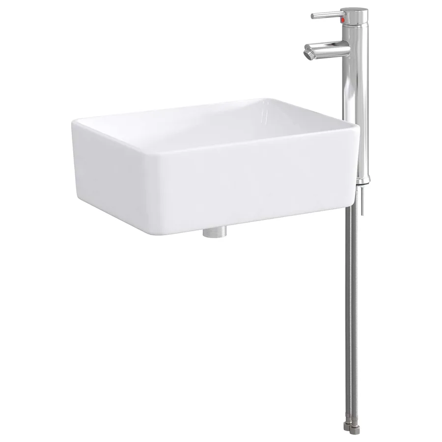 Lavabo de salle de bains Chrome 40,5 x 30,5 x 13 cm métal - 2