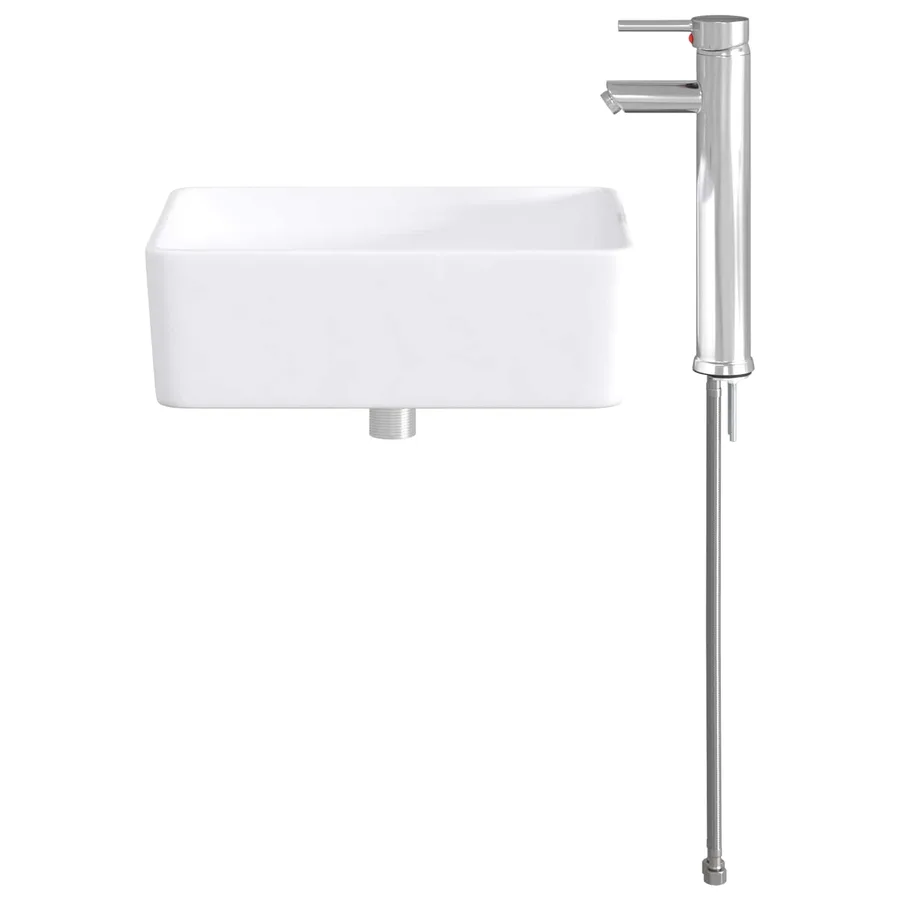 Lavabo de salle de bains Chrome 40,5 x 30,5 x 13 cm métal - 4