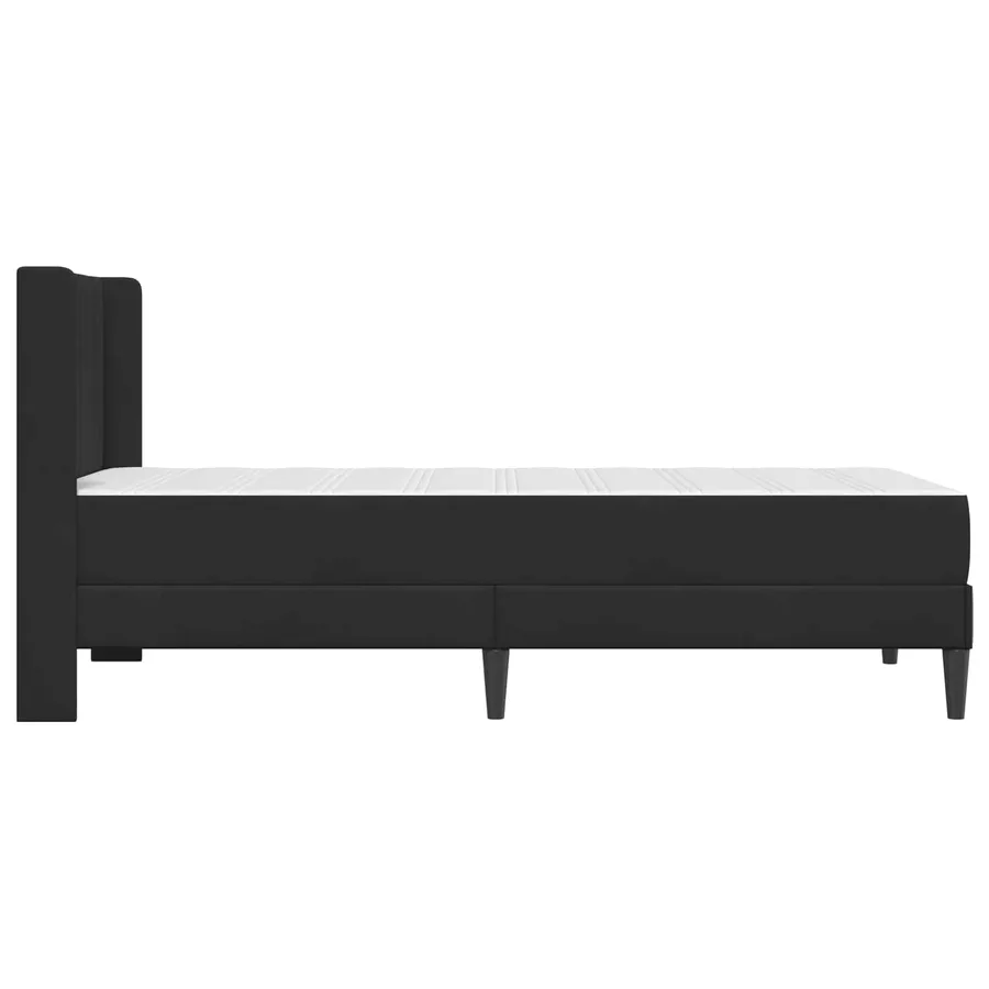 Cadre de lit avec matelas Noir 100 x 200 cm Velours - 7