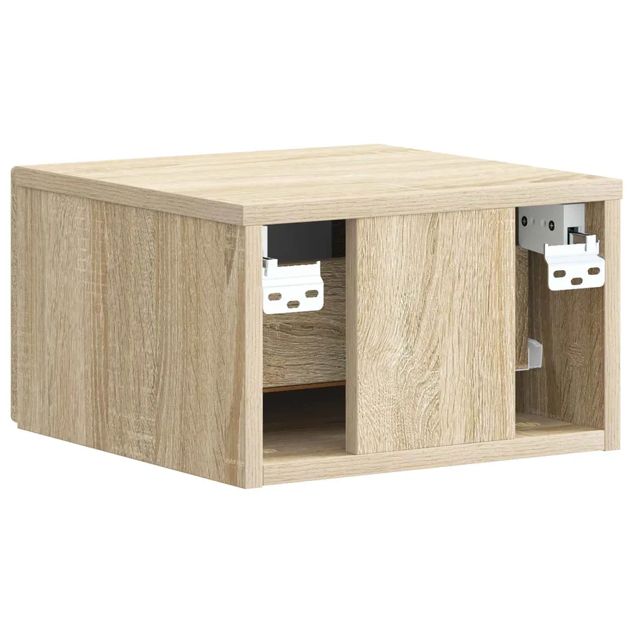 Cabinet de chevet mural 2 pcs Chêne Sonoma 33 x 34,5 x 20 cm - 9