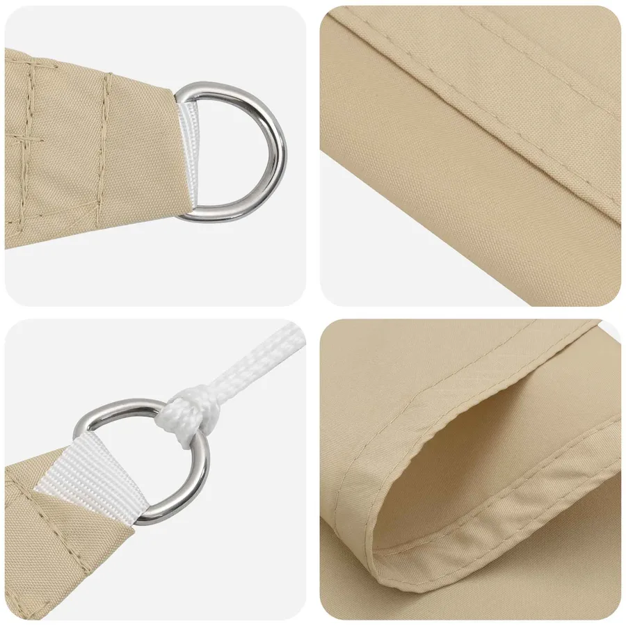 Voile d'ombre Beige 6 x 2,5 m 100 % polyester Oxford - 4