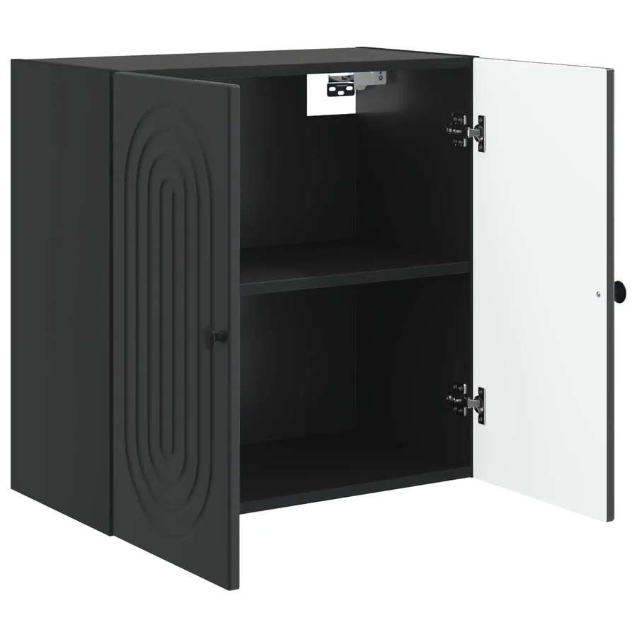Armoire Murale Noir 59 x 31 x 60 cm Bois d'ingénierie - 3