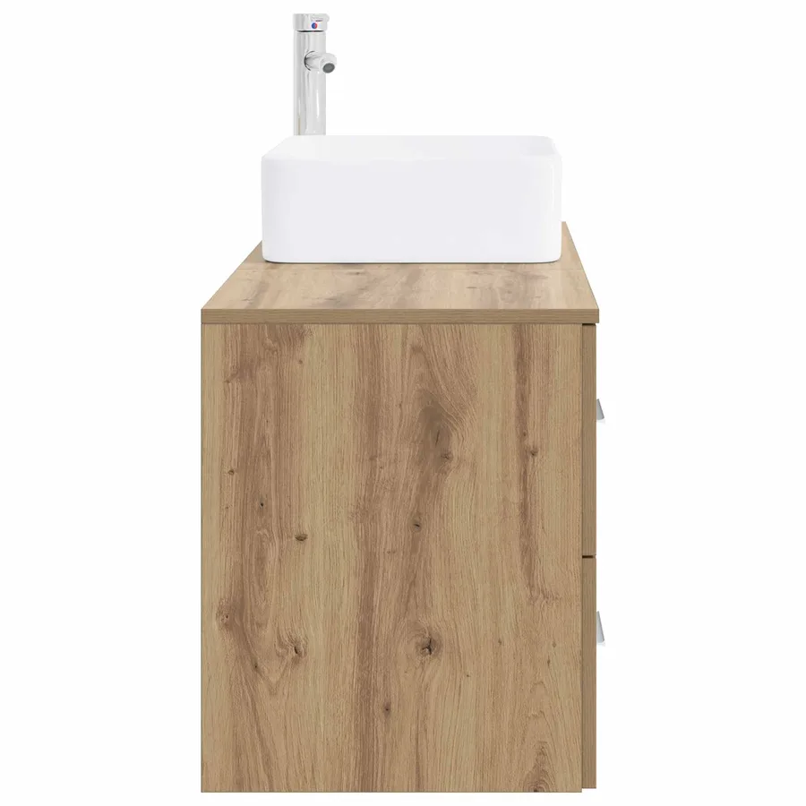 Ensemble de mobilier de salle de bain 2 pc Chêne artisanal - 4