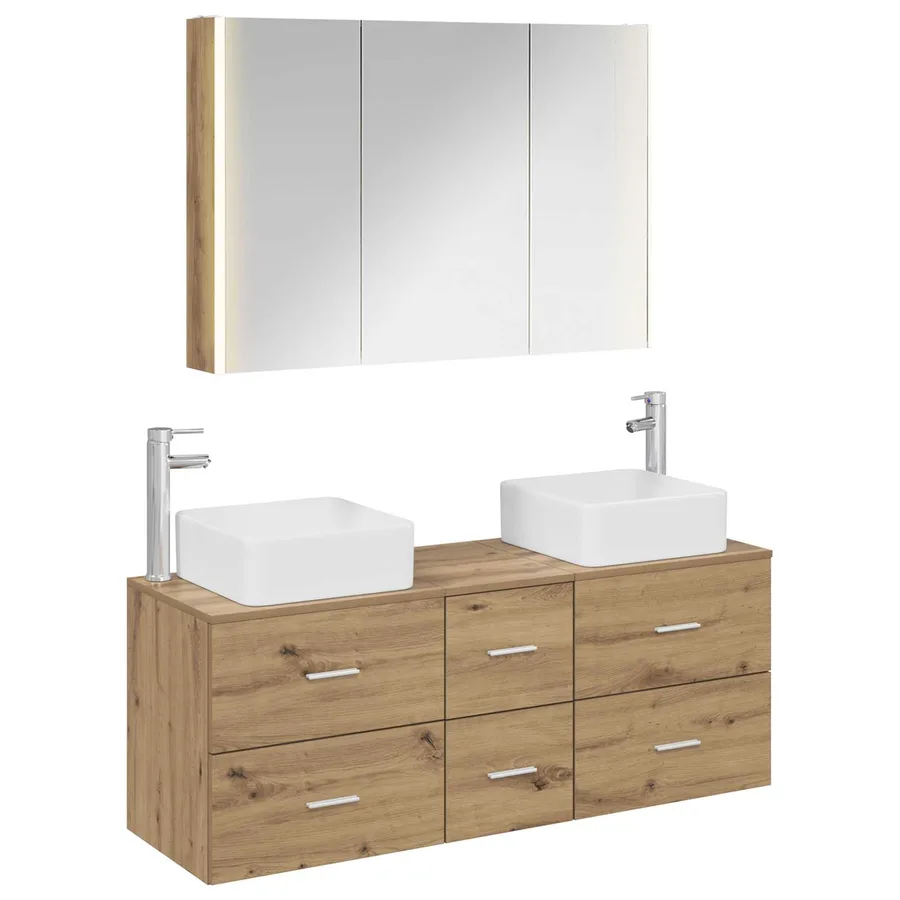 Ensemble de mobilier de salle de bain 4 pc Chêne artisanal - 2