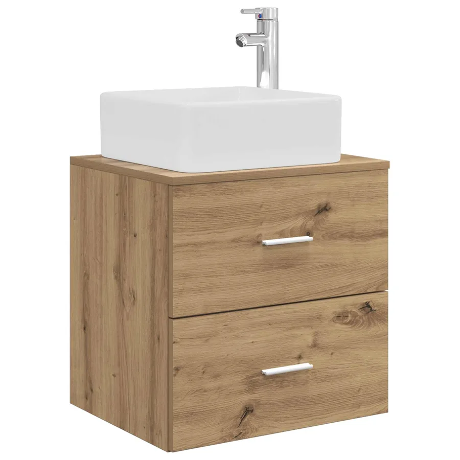 Ensemble de mobilier de salle de bain 4 pc Chêne artisanal - 5