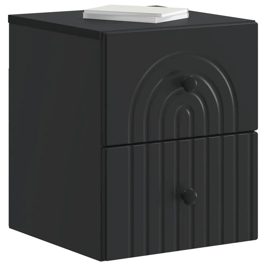 Cabinet de chevet mural 2 pcs Noir 33 x 34,5 x 40 cm - 3