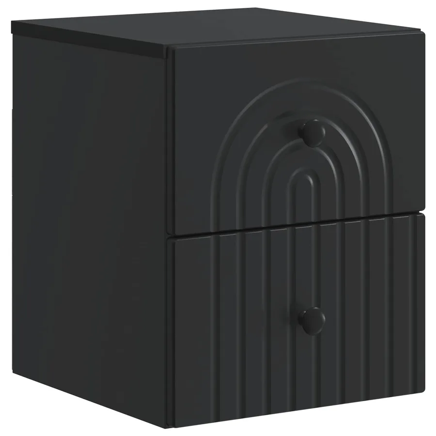 Cabinet de chevet mural 2 pcs Noir 33 x 34,5 x 40 cm - 5