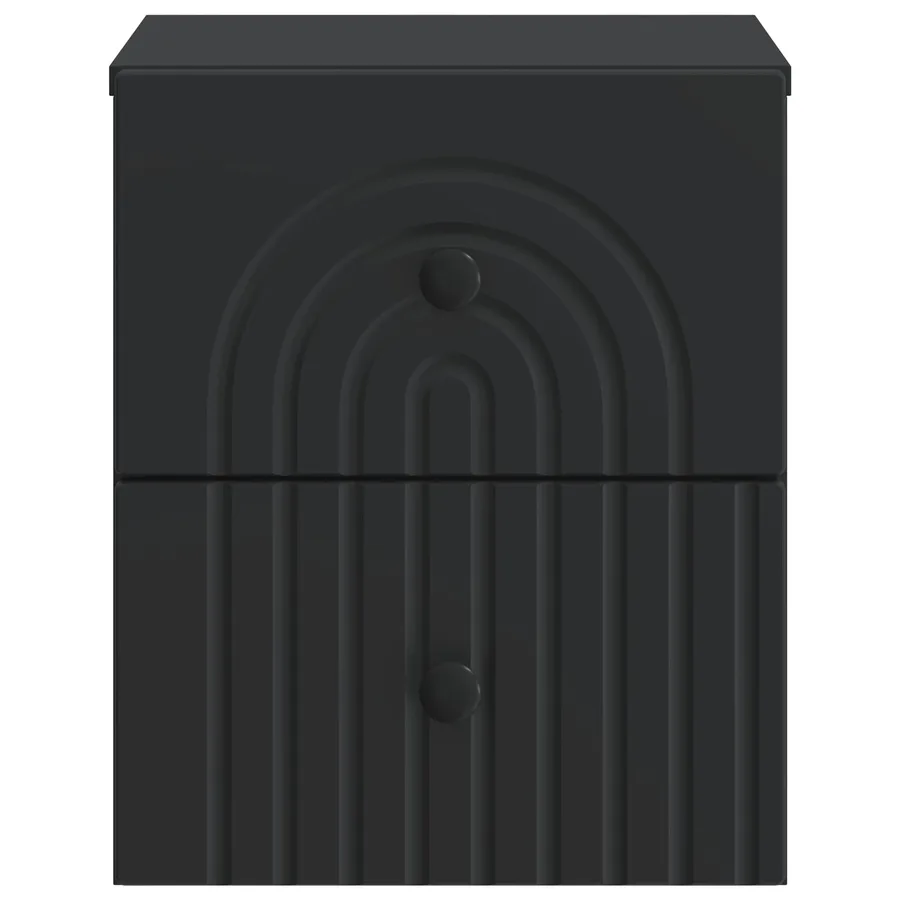 Cabinet de chevet mural 2 pcs Noir 33 x 34,5 x 40 cm - 7