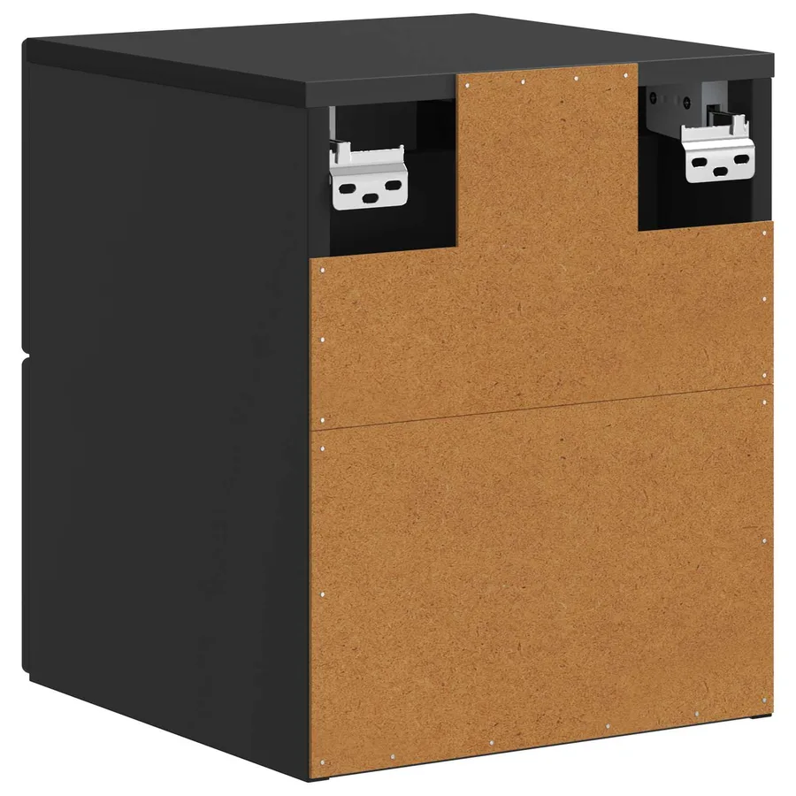 Cabinet de chevet mural 2 pcs Noir 33 x 34,5 x 40 cm - 9