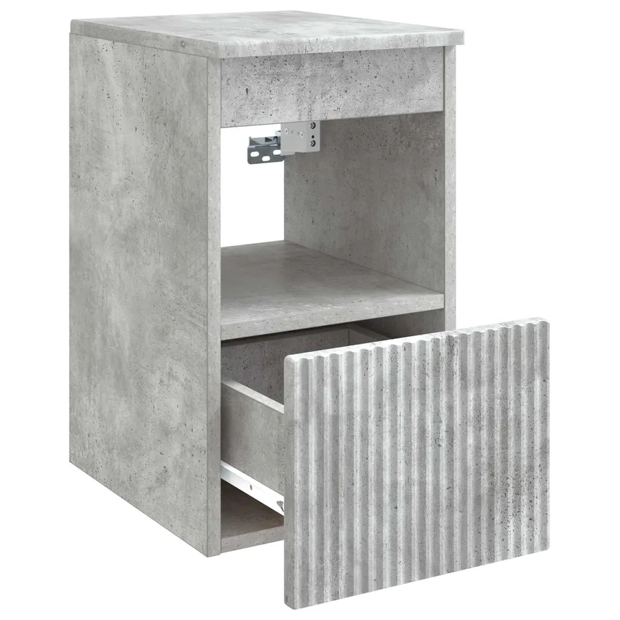 Armoire de salle de bain Gris béton 30 x 44,5 x 50 cm - 5