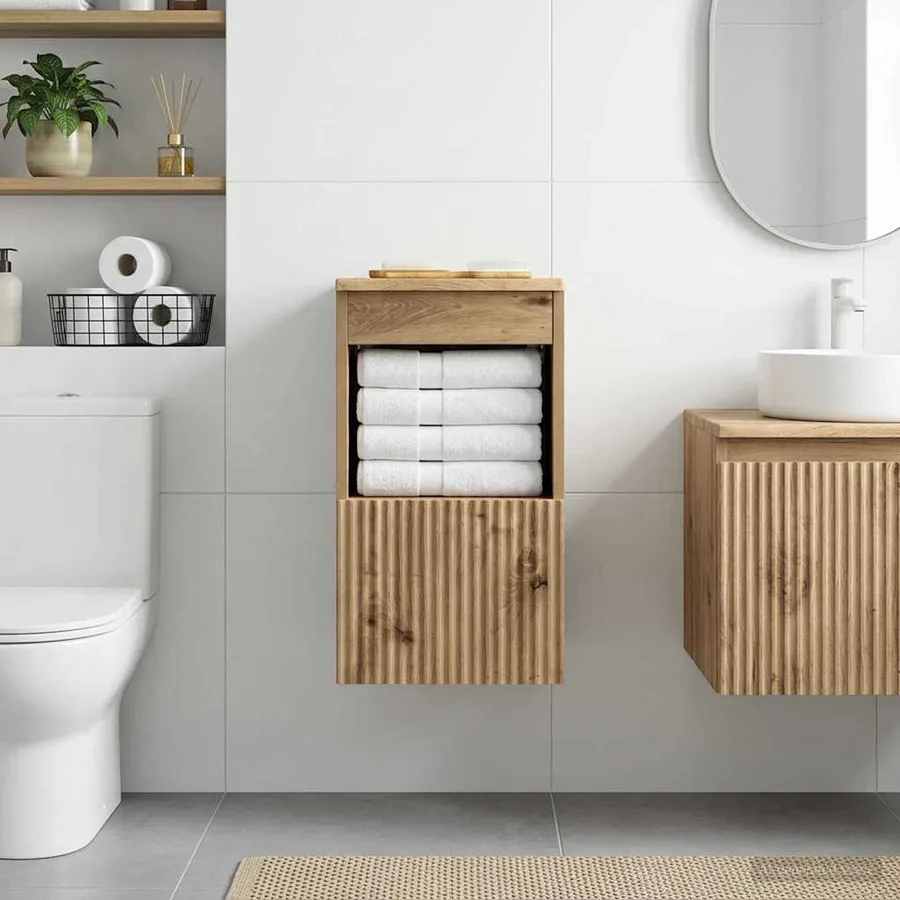 Armoire de salle de bain Chêne artisanal 30 x 44,5 x 50 cm - 4