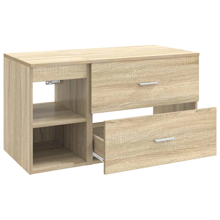 Ensemble de mobilier de salle de bain 2 pcs Chêne Sonoma - 4