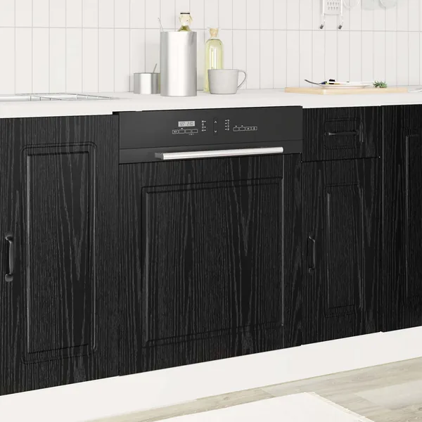 Panneau de lave-vaisselle PORTO Chêne noir 60 x 1,5 x 57 cm