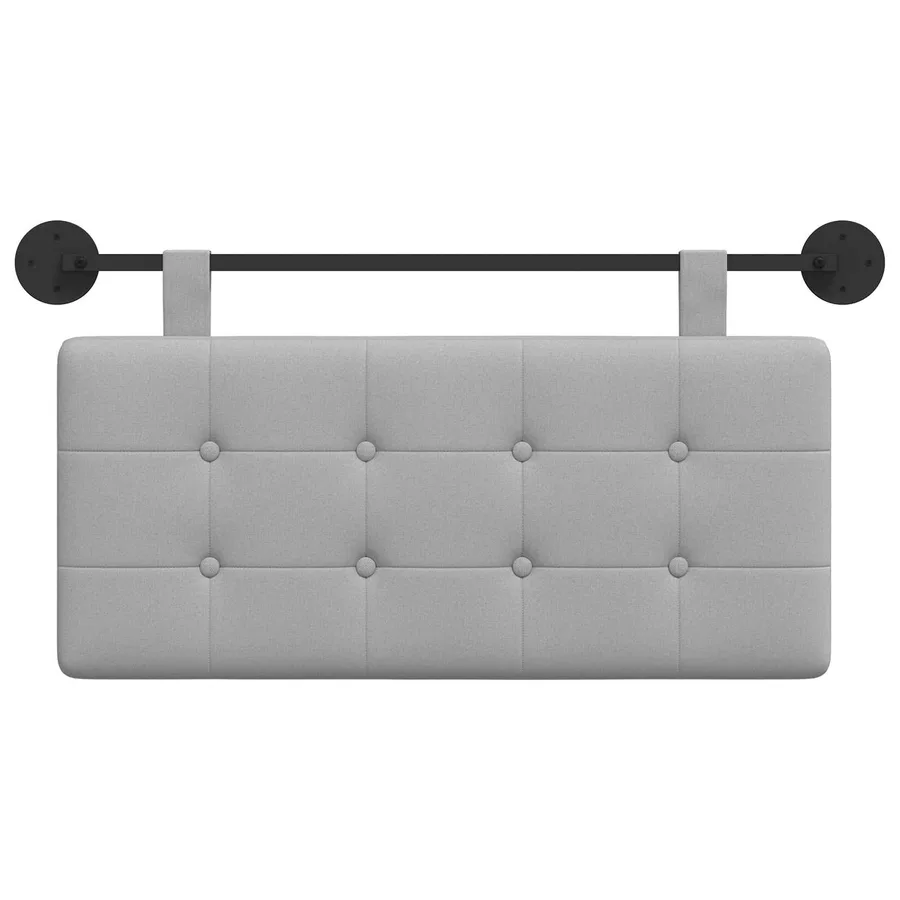 Tête de lit suspendue Gris nuage Tissu - 5