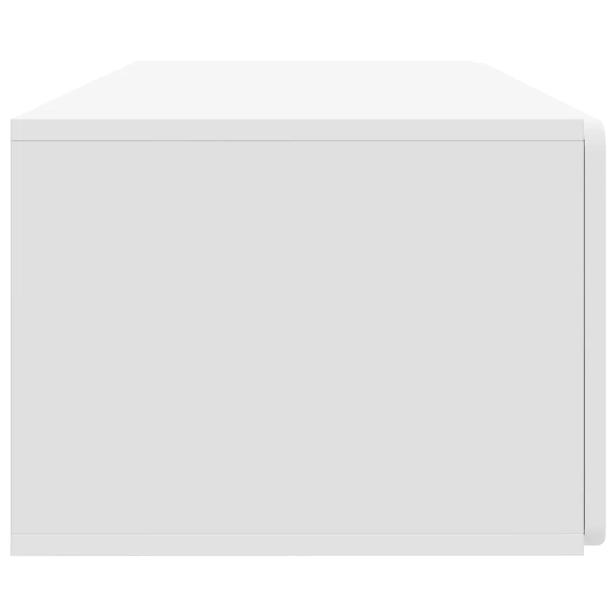 Meuble TV mural 98 x 41 x 30 cm Blanc Bois d'ingénierie - 7