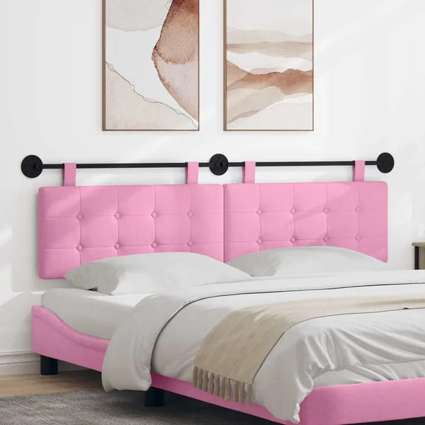 Tête de lit suspendue Rose Tissu