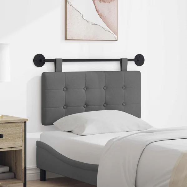 Tête de lit suspendue Gris foncé tissu
