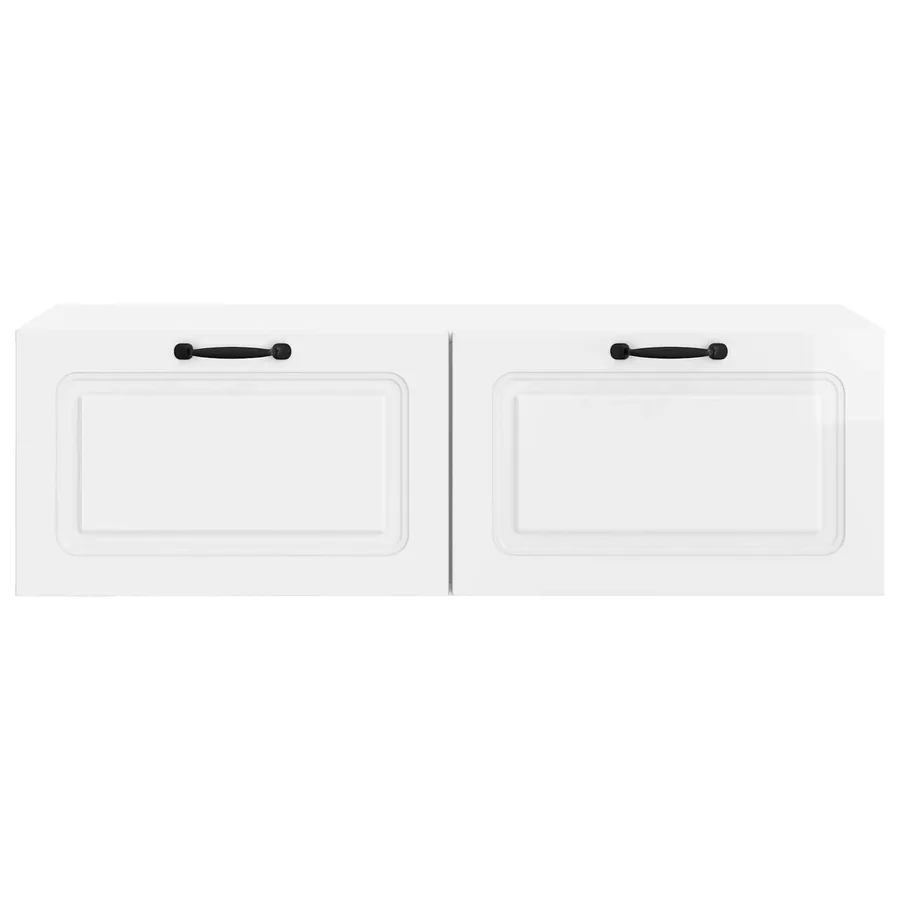 Meuble TV mural Montage mural Blanc brillant 98 x 41 x 30 cm - 6