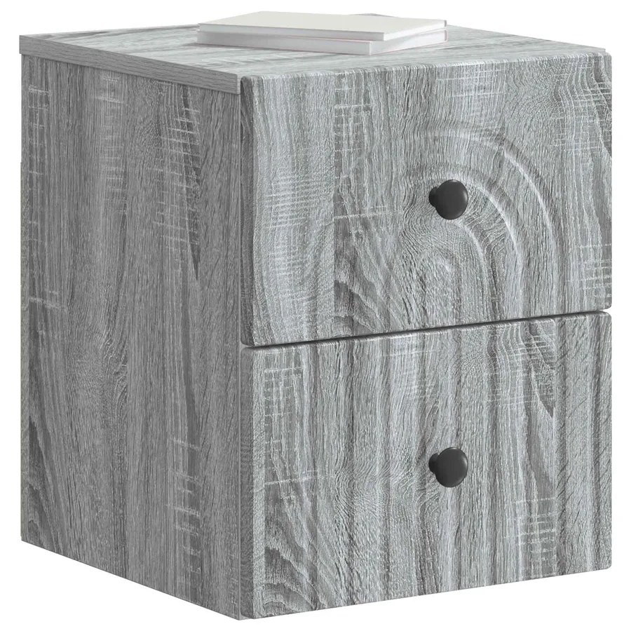 Cabinet de chevet mural Sonoma gris 33 x 34,5 x 40 cm - 3