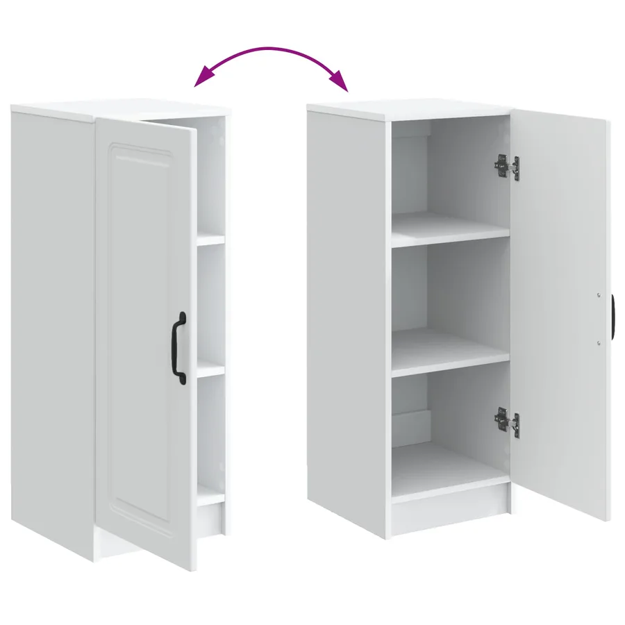 Buffet Blanc 33 x 34,5 x 87 cm Bois d'ingénierie - 11