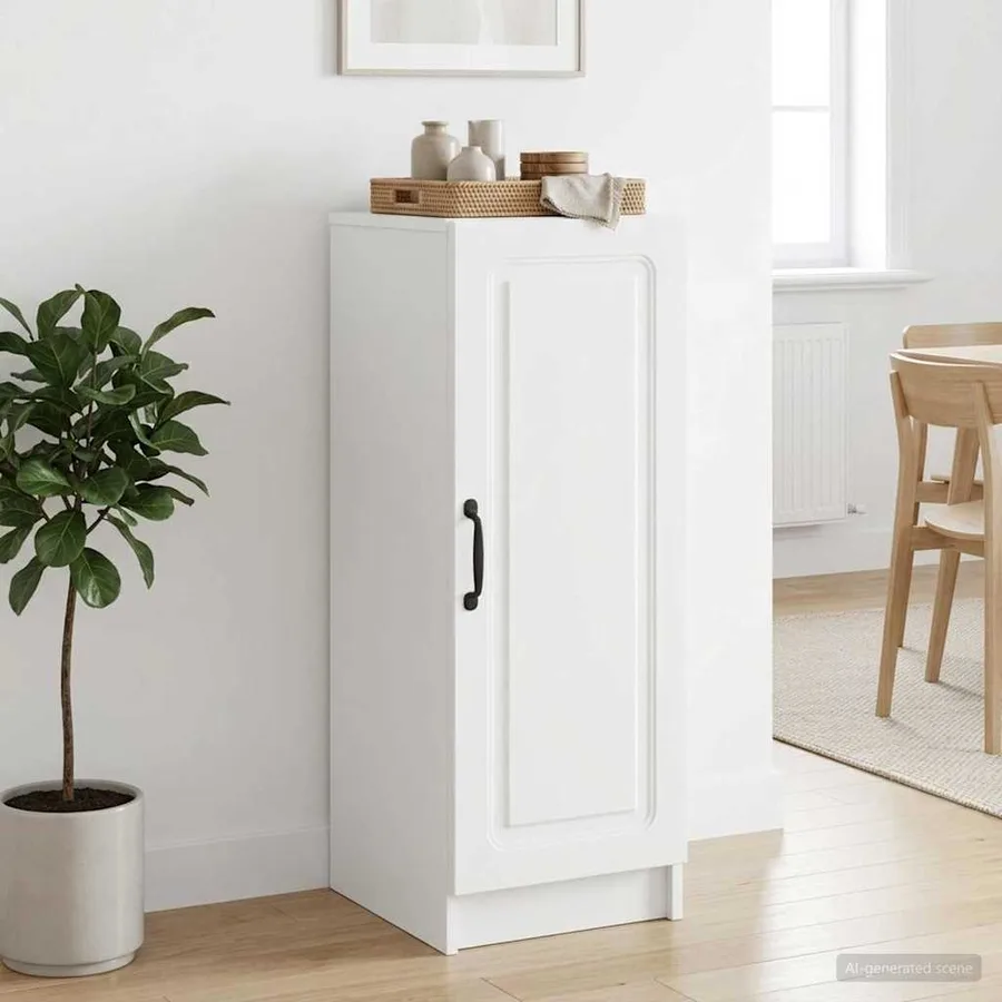 Buffet Blanc 33 x 34,5 x 87 cm Bois d'ingénierie - 4