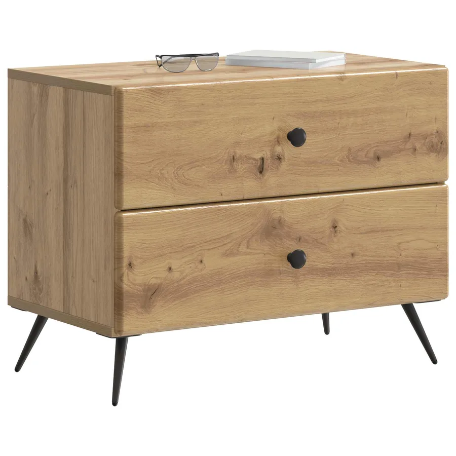 Cabinet de chevet Chêne artisanal 62 x 34,5 x 47,5 cm - 3