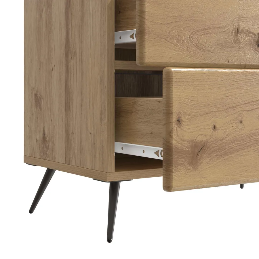 Cabinet de chevet Chêne artisanal 62 x 34,5 x 47,5 cm - 9