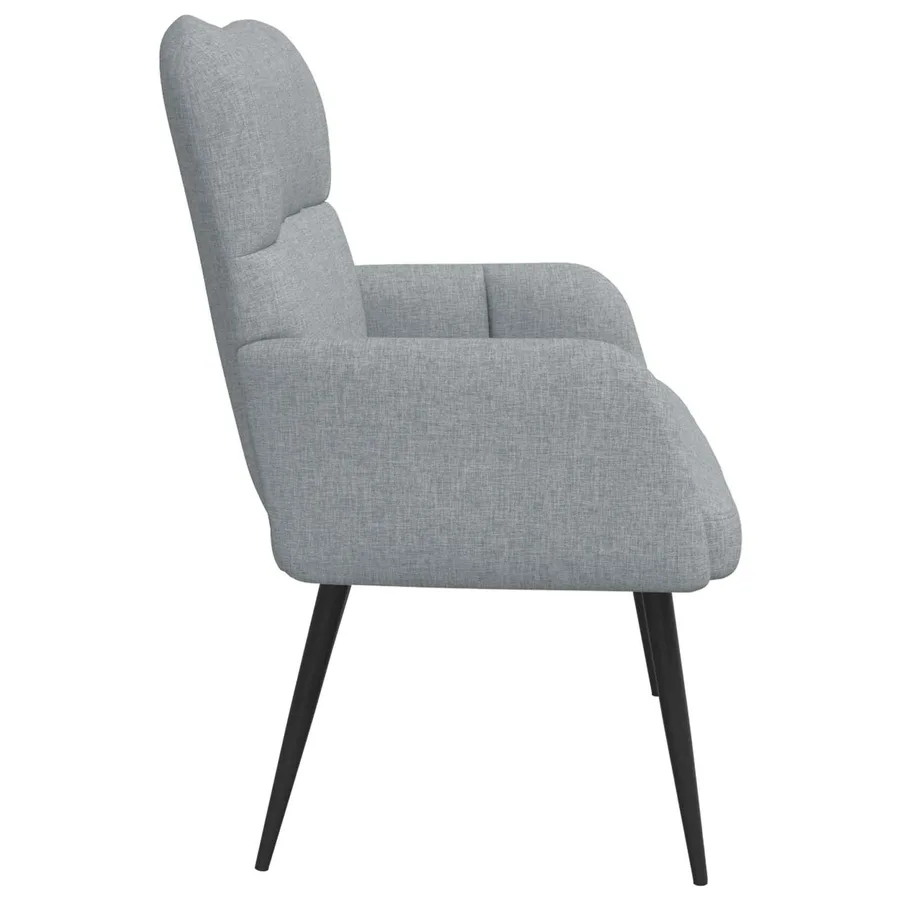 Sofa 2 places Gris clair 115 x 61 x 87 cm Tissu - 5