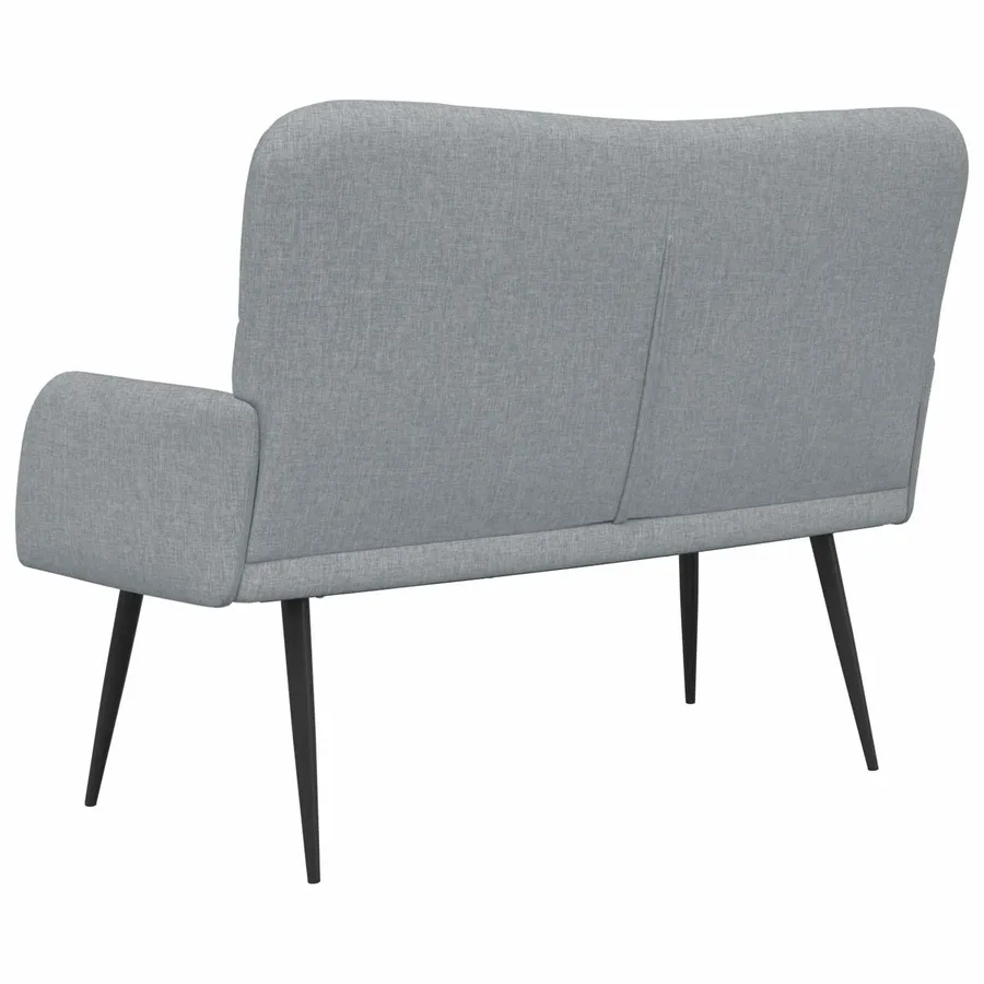 Sofa 2 places Gris clair 115 x 61 x 87 cm Tissu - 6