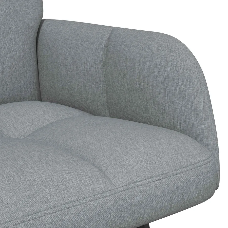 Sofa 2 places Gris clair 115 x 61 x 87 cm Tissu - 7