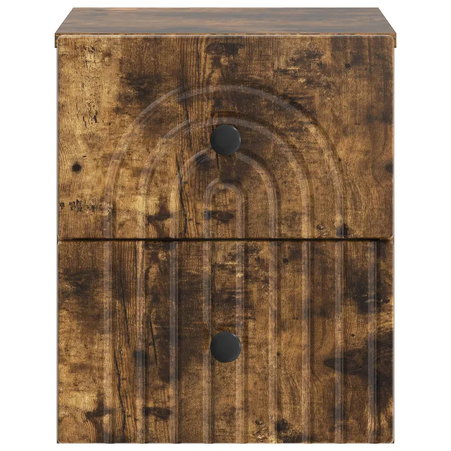 Cabinet de chevet mural Chêne fumé 33 x 34,5 x 40 cm - 5