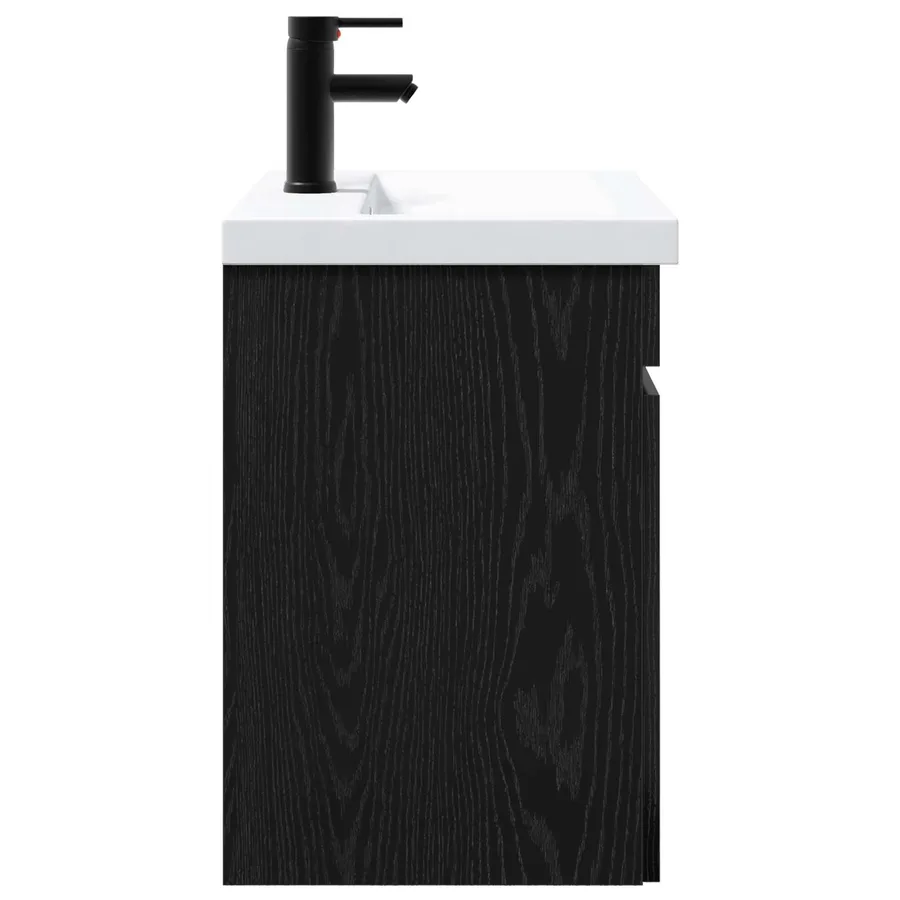 Meuble de salle de bain avec robinet Chêne noir - 6