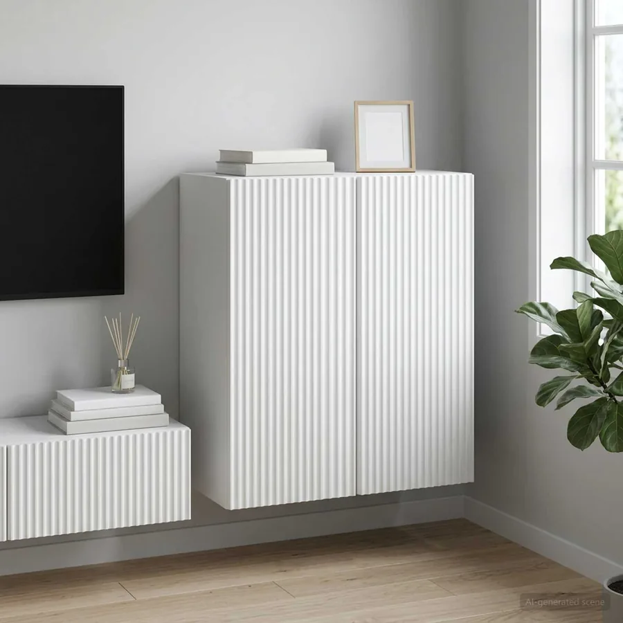 Armoire Murale 59 x 31 x 60 cm Bois d'ingénierie Blanc