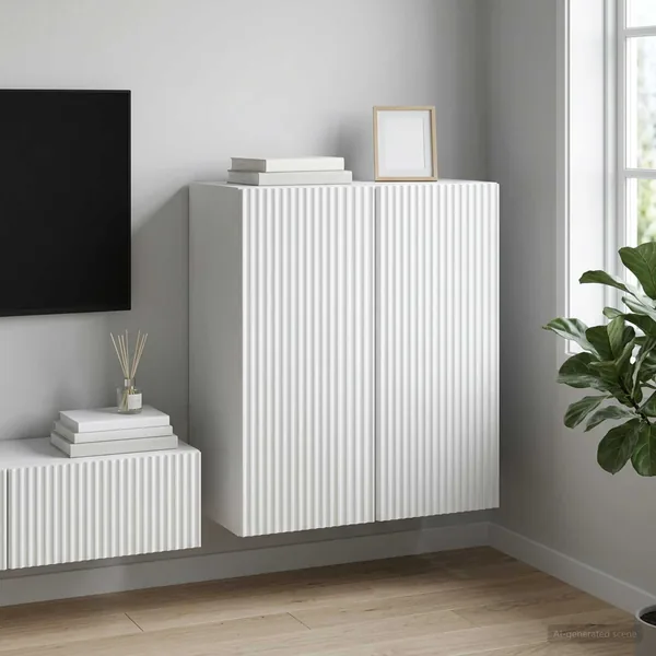Armoire Murale 59 x 31 x 60 cm Bois d'ingénierie Blanc